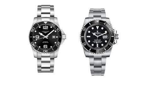 longines hydroconquest vs rolex submariner.